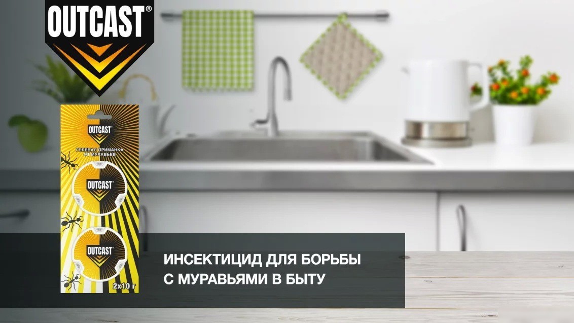 Ловушка от насекомых Outcast Приманка от муравьев (2x10г)
