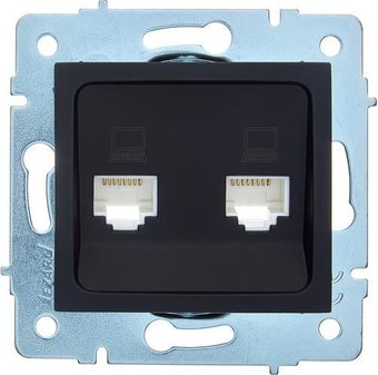 Розетка компьютерная Lezard Asti 7081-4288-141 (черный бархат)