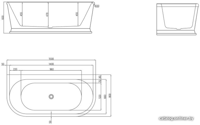 Ванна BelBagno BB408 150x80