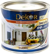 Эмаль Dekor ПФ-115 глянцевая (белый, 1.8 кг)
