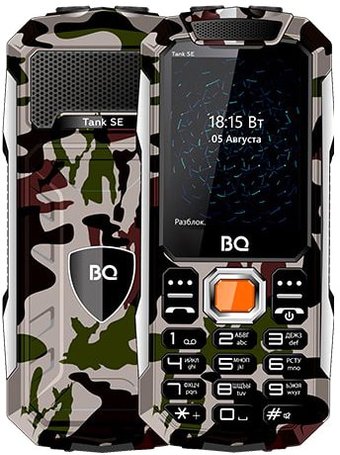 Кнопочный телефон BQ BQ-2432 Tank SE (армейский зеленый)