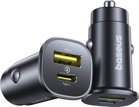 Автомобильное зарядное Baseus GoTrip Car Charger C+U 30W C00072300123-00 (черный)