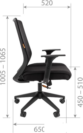 Кресло CHAIRMAN 555 LT (черный)