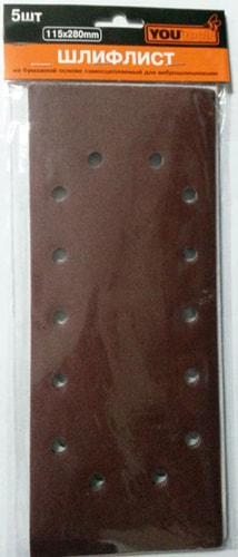 Набор шлифлистов Yourtools 115х280мм P60 (5 шт)