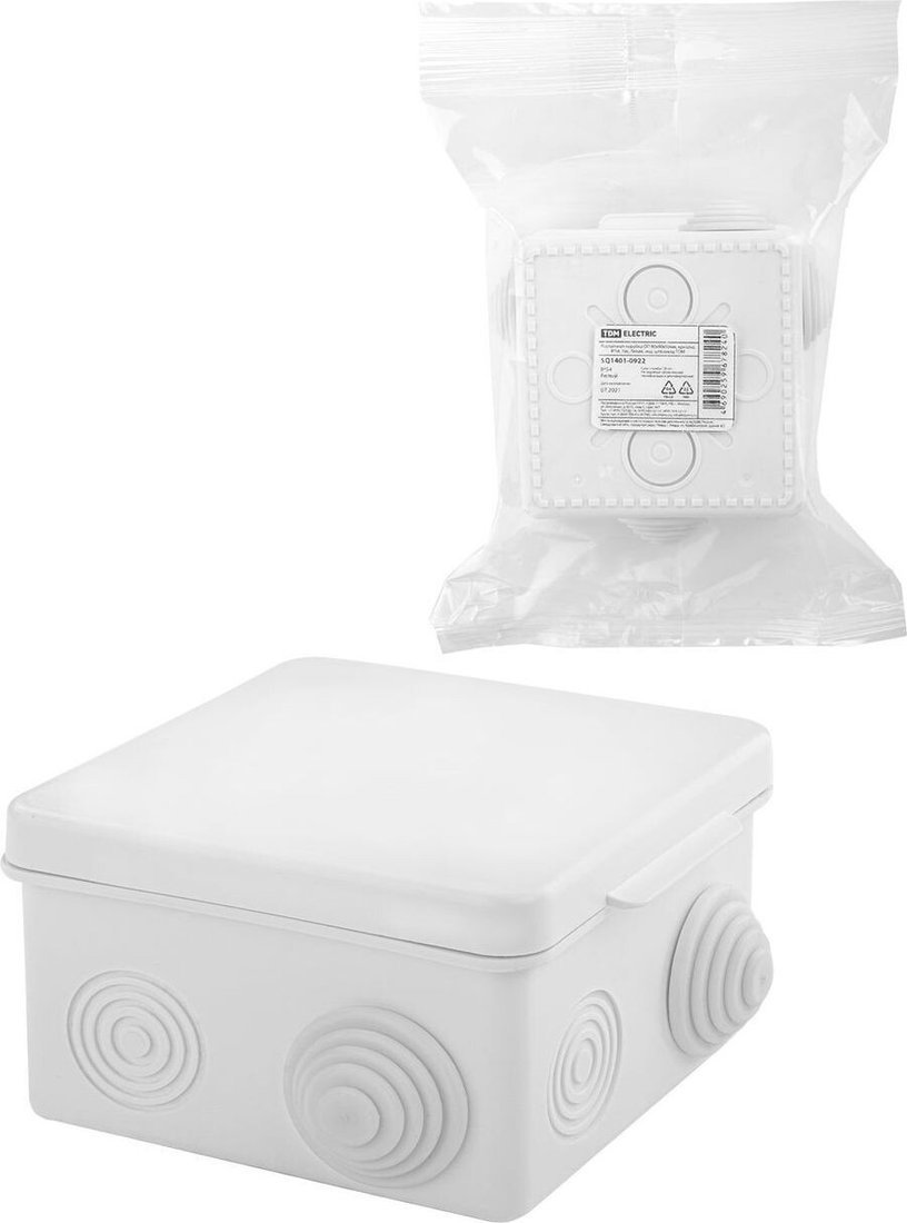 Накладная коробка TDM Electric SQ1401-0922 (белый)