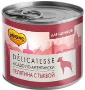 Консервированный корм для собак Мнямс Асадо по-аргентински телятина с тыквой 200 г