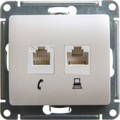 Розетка телефонная Schneider Electric Glossa GSL000685 (перламутр)