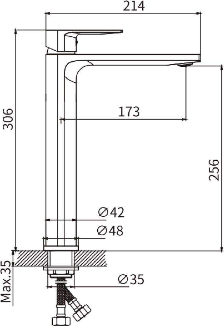 Умывальник Lauter 21454 + Reef 21CK8678BS