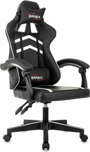 Игровое (геймерское) кресло Brabix GM-123 533191 (черный/белый)