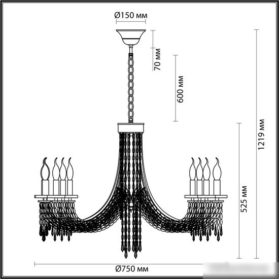Подвесная люстра Odeon Light Capel 5063/8