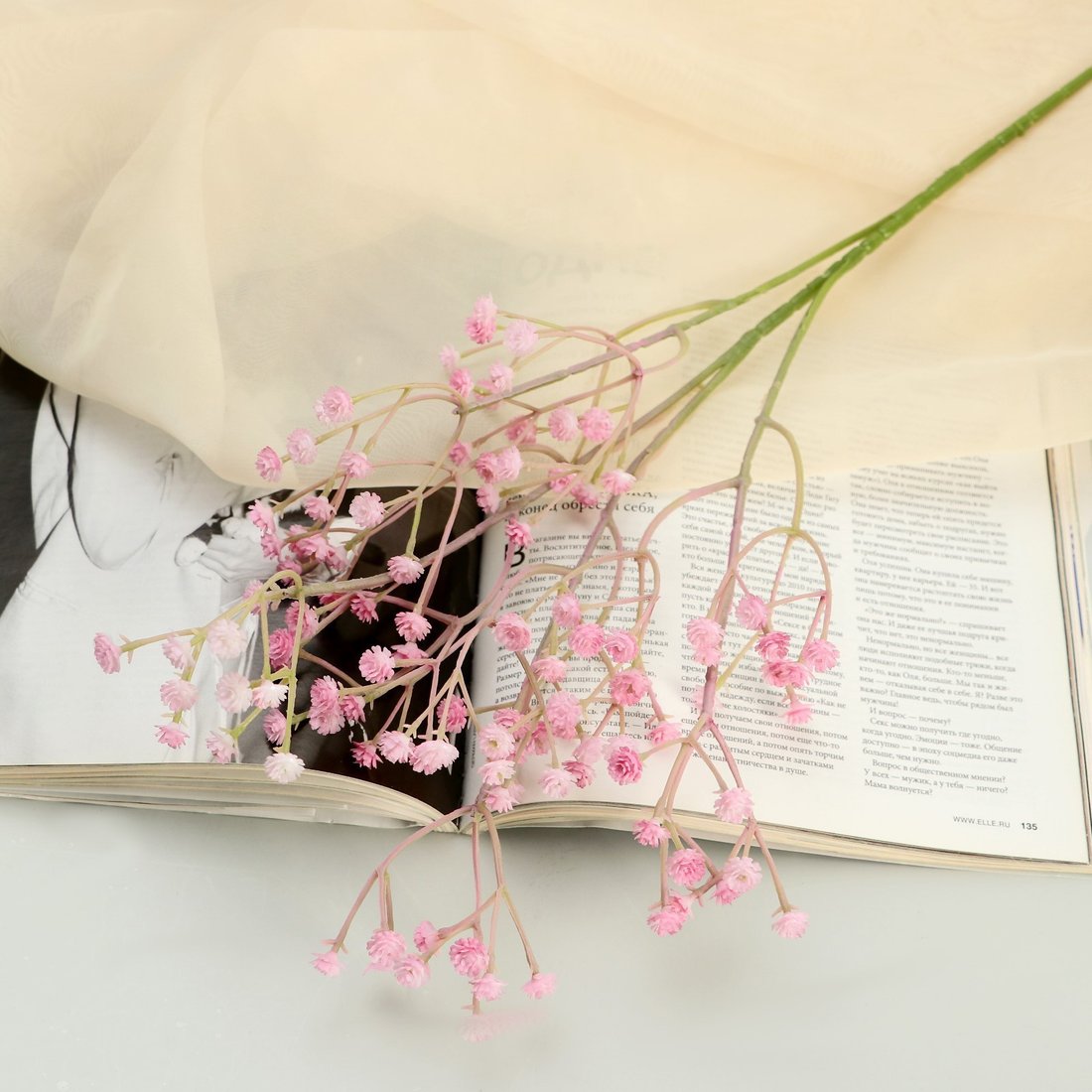 Искусственный цветок Poetry in flowers Гипсофила хлопчатая 7441996