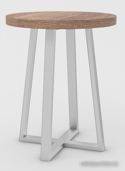 Журнальный столик Hype Mebel Челси 40x40 (белый/дуб галифакс олово) Журнальный столик Hype Mebel Челси 40x40 (белый/дуб галифакс олово)