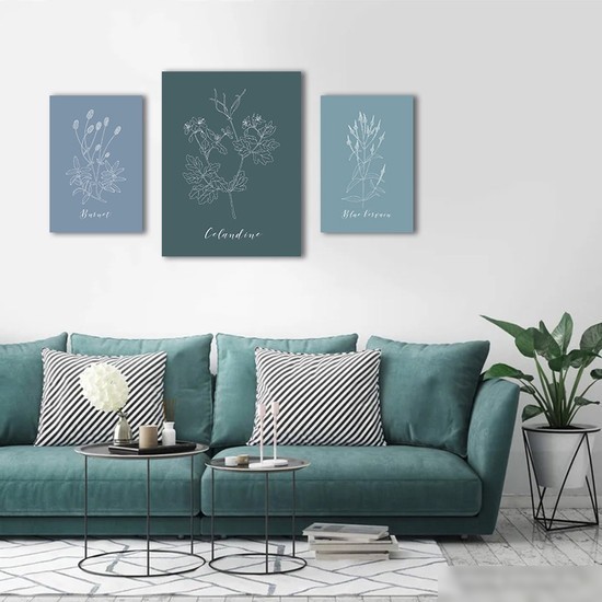 Картина Stamprint Блакитные травы CS005 SET3 (80x160)