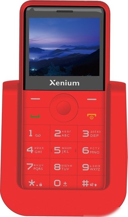 Кнопочный телефон Xenium X700 (красный)