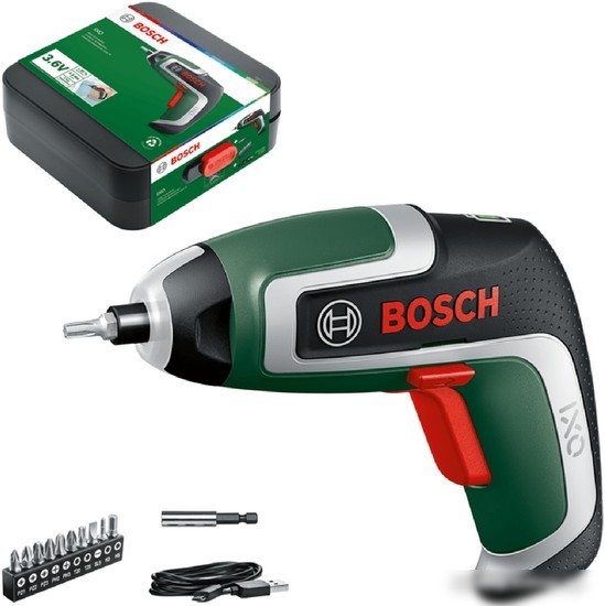 Электроотвертка Bosch IXO 7 Basic 06039E0050 (с АКБ, набор бит)