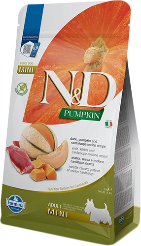 Сухой корм для собак Farmina N&D Pumpkin Duck & Cantaloupe Adult Mini (для взрослых мелких пород с уткой, тыквой, мускусной дыней) 2 кг