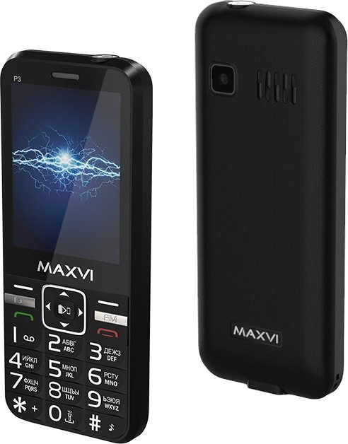 Кнопочный телефон Maxvi P3 (черный)