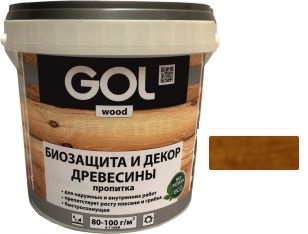 Пропитка GOL Wood Aqua Защитно-декоративная 2.5 кг (орех)