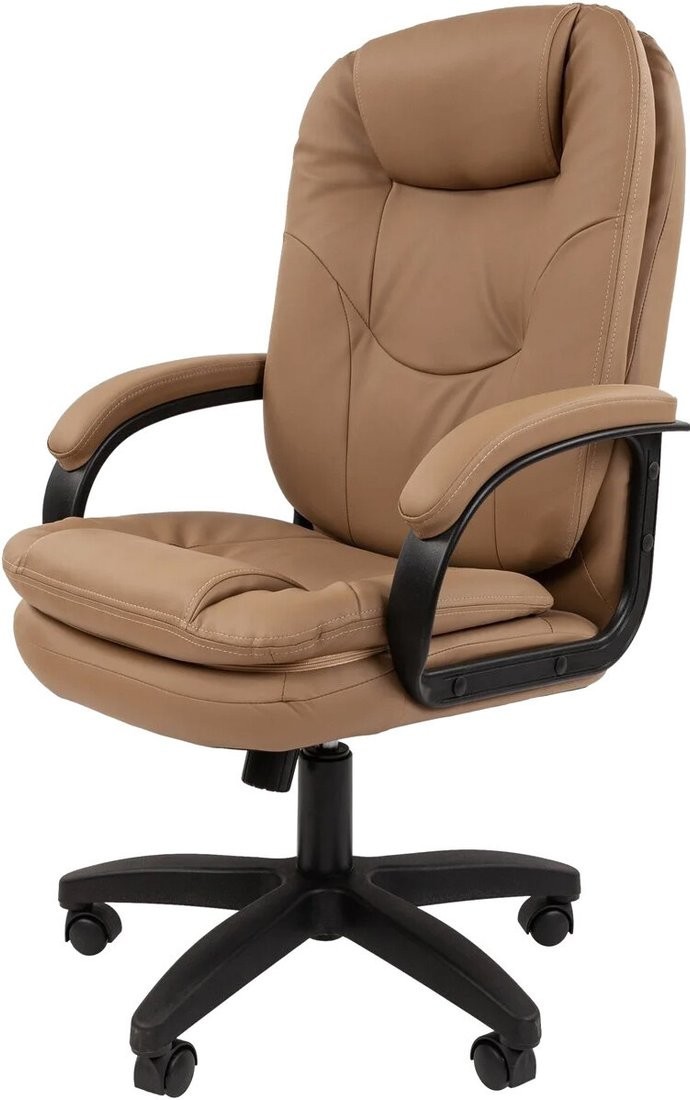 Офисное кресло CHAIRMAN 668LT N (черный пластик/экопремиум бежевый)