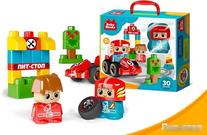 Конструктор Десятое королевство Baby Blocks 03909 Пит-стоп