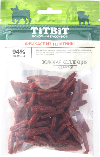 Лакомство для собак TiTBiT Золотая коллекция. Фрикасе из телятины 70 г