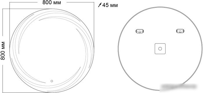 Мебель для ванных комнат Grossman Зеркало Arma LED 80x80 158080