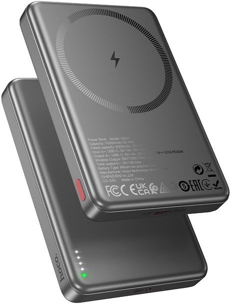 Внешний аккумулятор Hoco Q26A 10000mAh (серый) Внешний аккумулятор Hoco Q26A 10000mAh (серый)