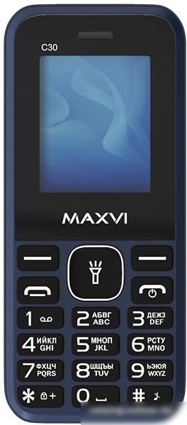 Кнопочный телефон Maxvi C30 (синий)