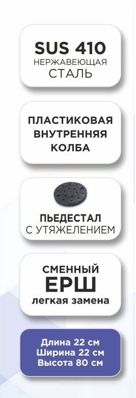 Держатель для туалетной бумаги и ершика Caspian 90032