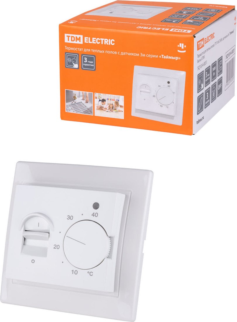 Терморегулятор TDM Electric Таймыр SQ1814-0031 (белый)