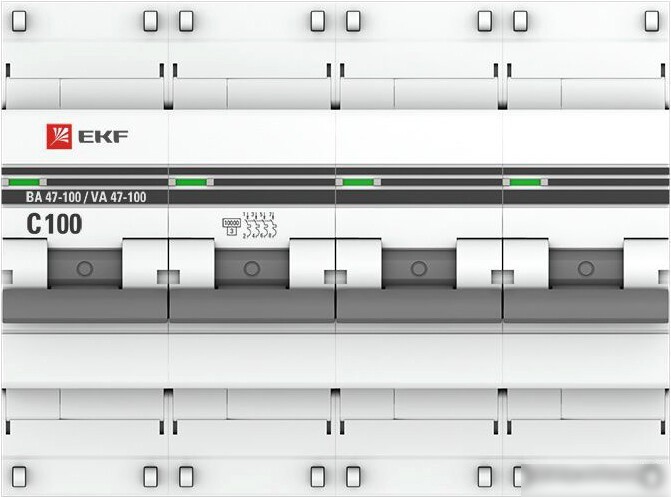 EKF PROxima ВА 47-100 4P 100А (C) 10kA mcb47100-4-100C-pro