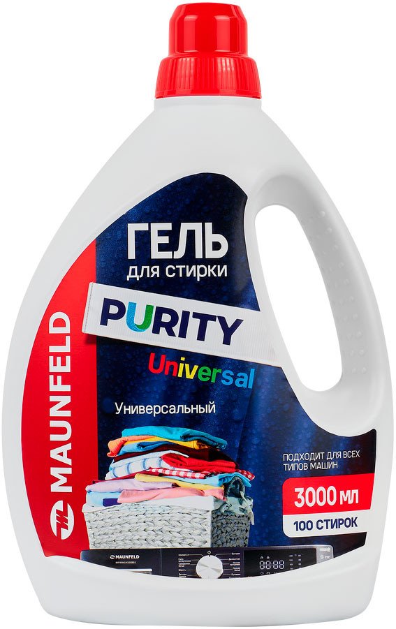 Гель для стирки MAUNFELD Purity Universal MWL3000PU 3 л Гель для стирки MAUNFELD Purity Universal MWL3000PU 3 л