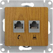 Розетка телефонная Schneider Electric Glossa GSL000585 (дуб)