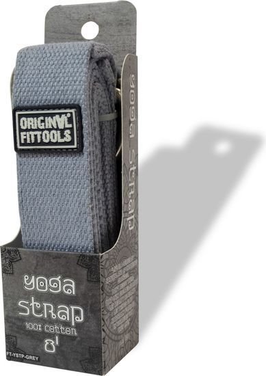 Ремень для йоги Original FitTools FT-YSTP-GREY (243 см, серый)
