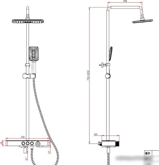Душевая система Savol SK-H3245A