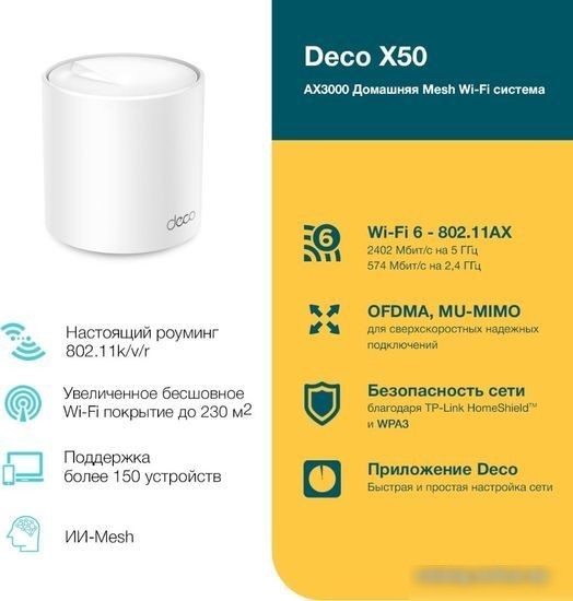 Wi-Fi роутер TP-Link Deco X50