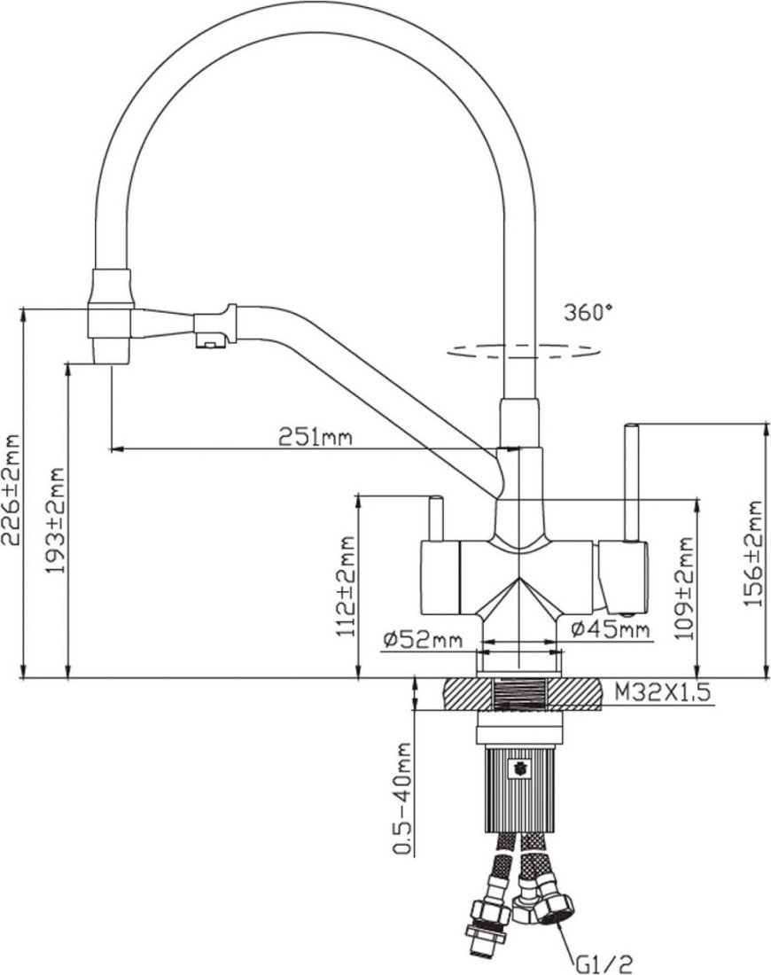 Смеситель Diadonna D49-19051QH