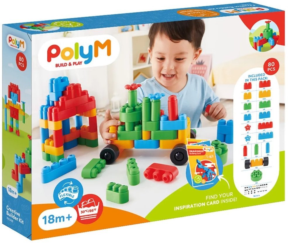 Конструктор PolyM Строитель 760008_HP (80эл)