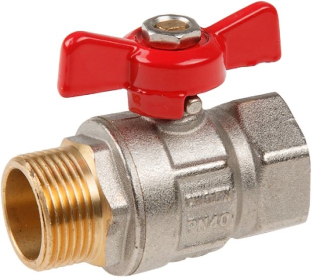 Запорная арматура AV Engineering Шаровой кран бабочка НР-ВН 3/4"