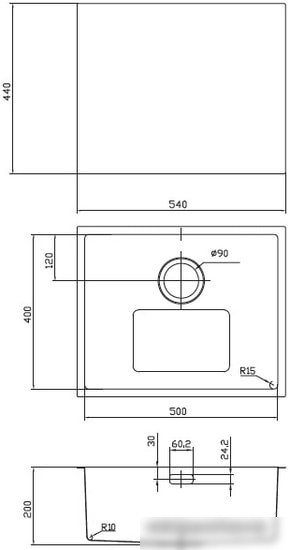 Кухонная мойка IDDIS Edifice EDI54B0i77