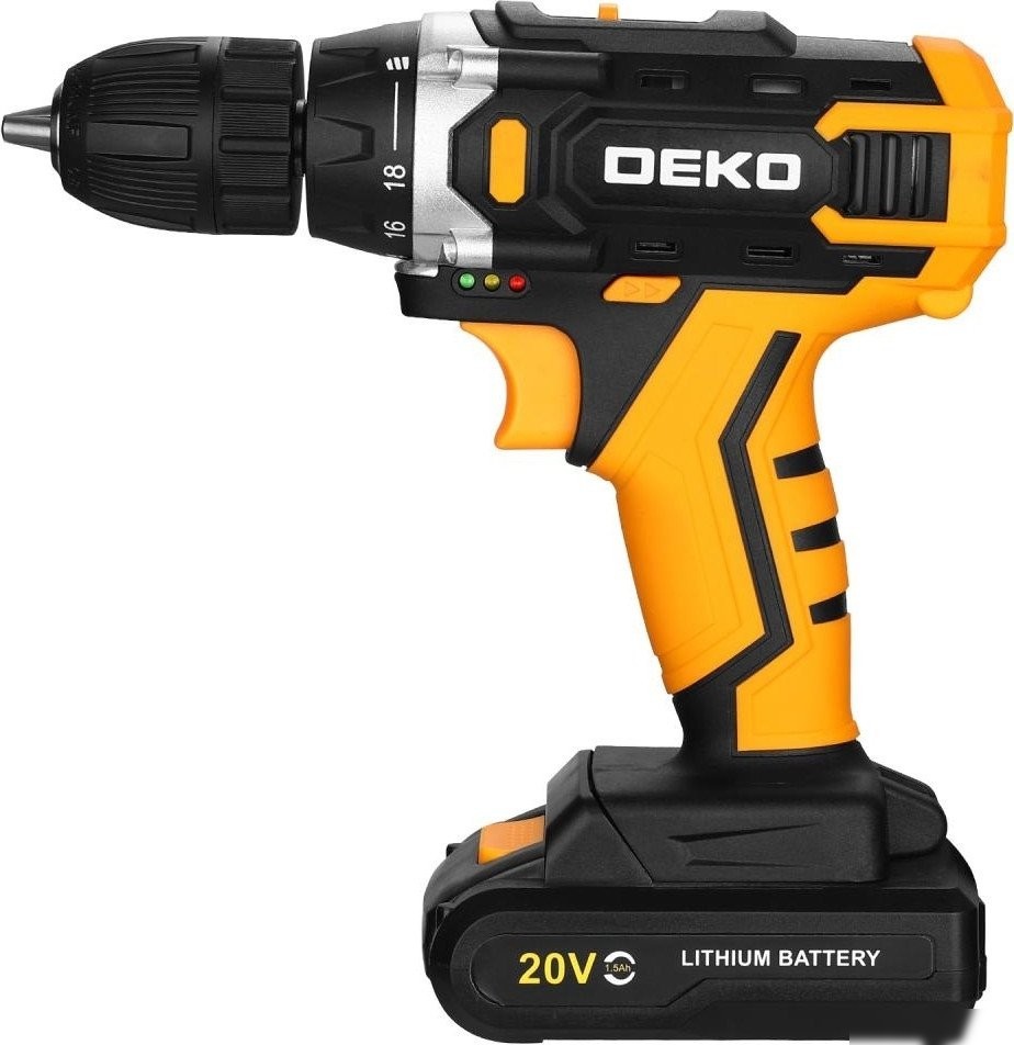 Дрель-шуруповерт Deko Banger 20V ONE+ 083-1110 (с 2-мя АКБ, кейс)
