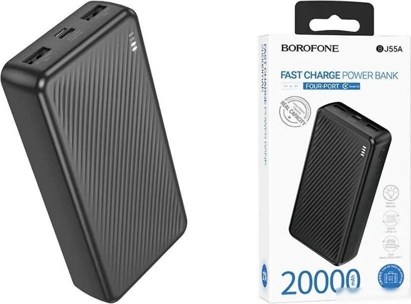 Внешний аккумулятор Borofone BJ55A 20000mAh (черный)