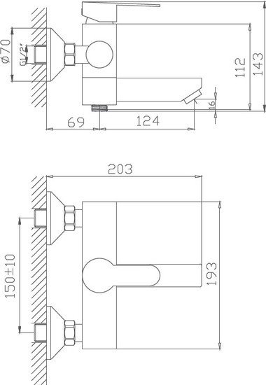 Смеситель Haiba HB60801 (нержавеющая сталь)