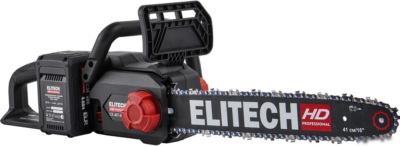 Аккумуляторная пила ELITECH CS 4016BLК E1611.027.01 (с 1-им АКБ)