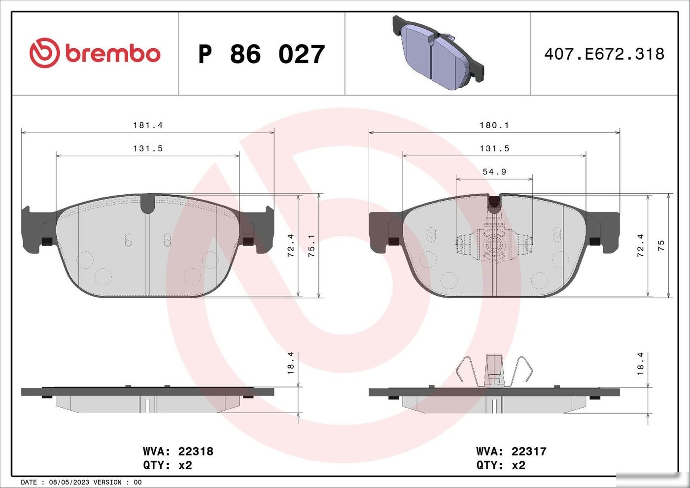 Brembo P86027