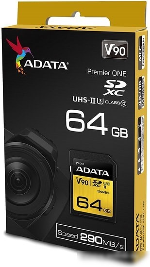 Карта памяти A-Data Premier ONE ASDX64GUII3CL10-C SDXC 64GB