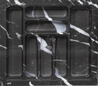 Лоток для столовых приборов AKS 600 Marble 540x485 (черно-серый мрамор)