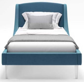 Кровать MONOFIX Лотти 90x200 (микровелюр/серый/голубой)