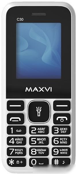 Кнопочный телефон Maxvi C30 (белый)