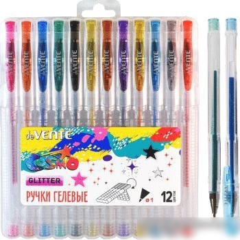 Набор гелевых ручек deVente с блестками Cosmo Glitter 5051042 (12 шт) Набор гелевых ручек deVente с блестками Cosmo Glitter 5051042 (12 шт)